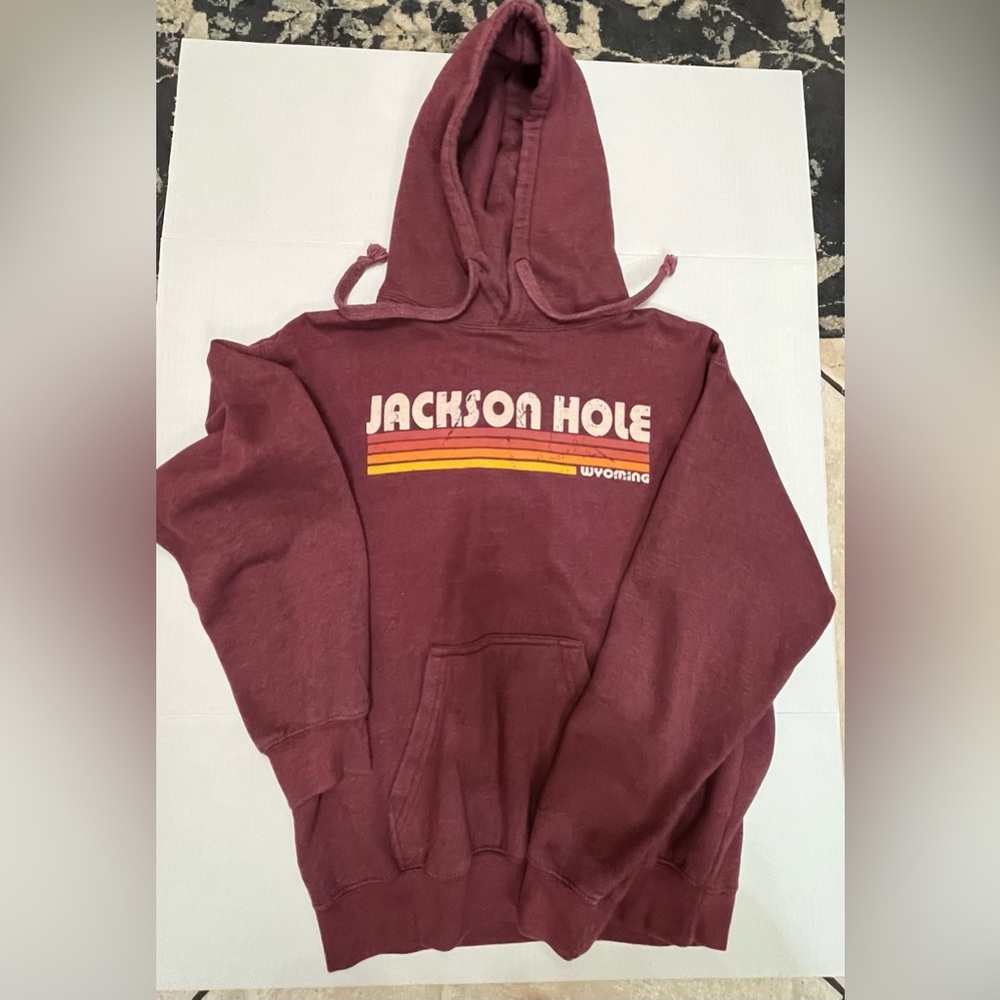 Hoodie- vintage looking Jackson Hole Hoodie!